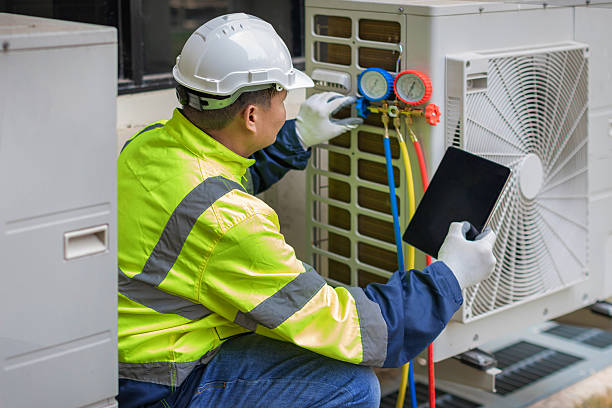 Professional Hvac technician working in Morrisonville, NY